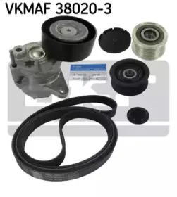 VKMAF 38020-3 SKF Поликлиновой ременный комплект